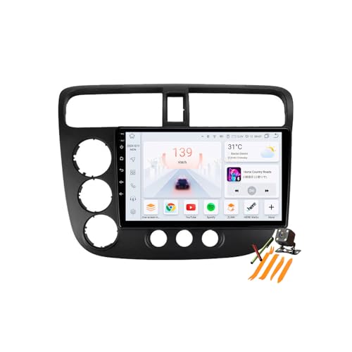 Autoradio 2 Din GPS Navi Android 13 pour Honda Civic 2000 2001 2002 2003 2004 2005 2006 Y400S BT