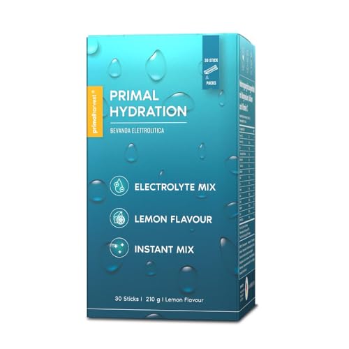 Primal Hydration de Primal Harvest - Bebida isotónica con electrolitos en sobres individuales, con Magnesio, Potasio y Vitamina C, ideal para hombres y mujeres, 30 raciones (1 Pack (30 Count))