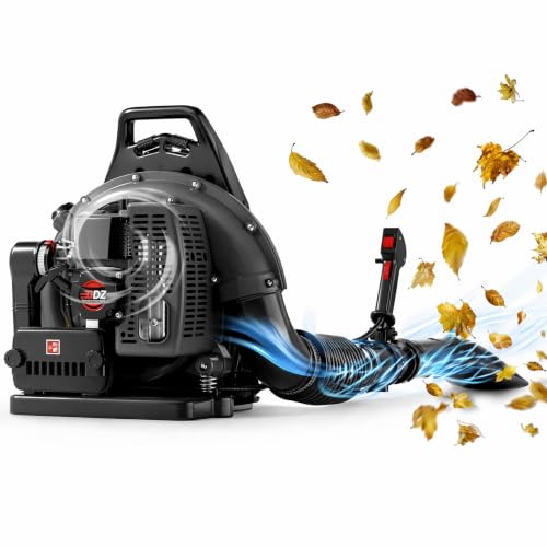 TDH Backpack Leaf Blower,2-Stroke Backpack Blower with 665 CFM & 205 MPH High Power for Commercial Lawn Care, Yard Debris & Snow Removal