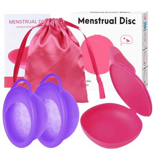 kiptyg Disco Menstrual Reutilizable 2 Tallas (S/L) | 12h Protección con Silicona Médica | Incluye Bolsa para Deporte y Natación | Alternativa a Tampones