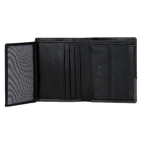 Pepe Jeans Dual Portafoglio Verticale Con Portafoglio Nero 8,5X10,5X1 Cm Pelle, Nero, Taglia Unica, Portafoglio Verticale Con Portafoglio - 3