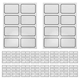ELAYARD Transparente Abnehmbare Pvc Etiketten 6x4cm Selbstklebend Beschreibbar und Wischfest 40...