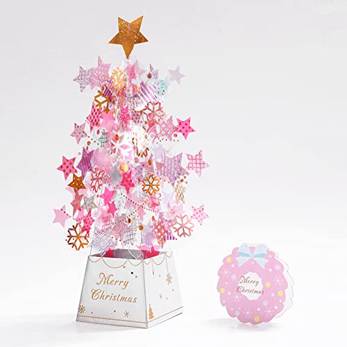 Cartões De Natal Pop-up,Cartão De Natal 3D, Carimbo De Folha Durável, Tamanho Adequado Para Animais