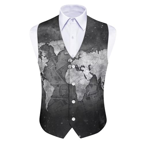 Men's Suit Vest Business Formal Dress Suit Lightweight Waistcoat Vest 4 Buttons Blazer Suit Jacket Slim Fit S-4XL4