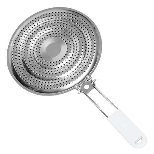 Comparison: Best Induction Pots On Gas Stove 3 Home-X Stainless Steel Heat Diffuser for Gas and Electric Stove - Even Heat Distribution Induction Cooktop Adapter Plate - Food Warmer Simmer Plate for Gas Stove with Flame Guard, Cool-Touch Handle