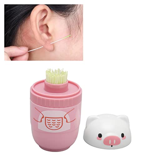 Earrings Hole Cleaner,Removal Ear Care Kit, 180Pcs Piercing Floss Disposable Piercing Aftercare Piercing Cleaning Line, Ear Care Cleaning Tool (Rose Flavor)