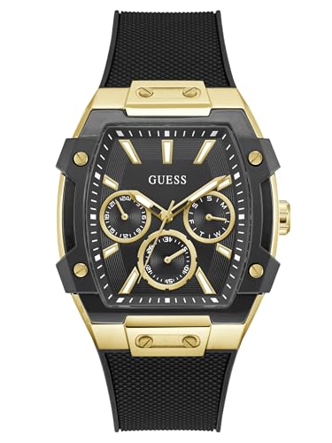 Image of GUESS Black Rectangle Dial Analog Men's Watch - GW0956G2