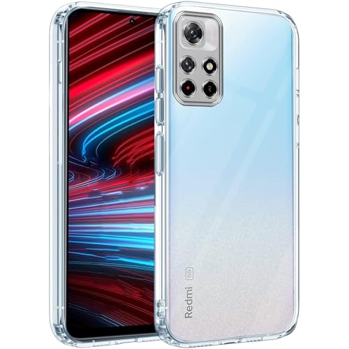 Image of Jkobi Back Case Cover for Poco M4 Pro 5G (Silicone Clear Shockproof Case with Camera Protection | Soft and Flexible | Transparent)