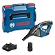 Bosch Professional 12V System Akku Handstaubsauger GAS 12 V (Behältervolumen: 0,35 l, inkl. 2x 3.0Ah Akku + Ladegerät, L-BOXX)