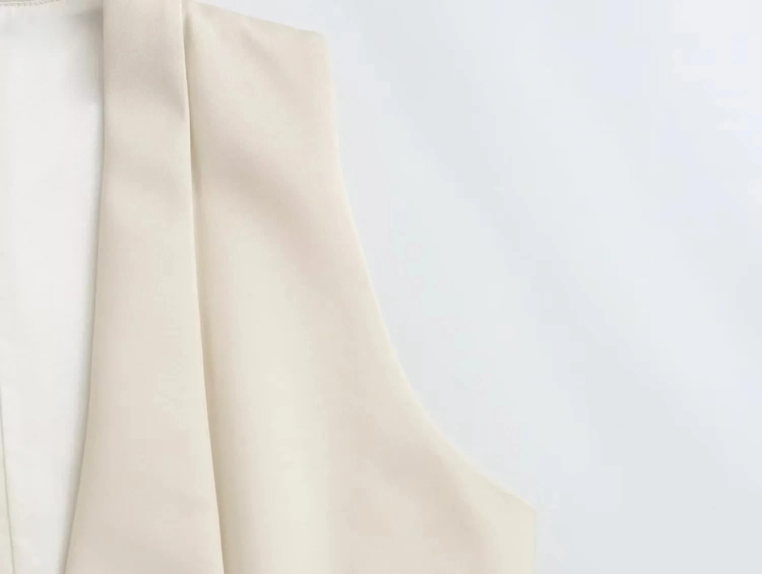 ORDOBO Chaleco De Traje De Mujer - Moda Mujer Simple Sin Mangas Retro Elegante Cuello En V Chaleco Formal Verano Primavera Chaleco Cárdigan Oficina Ropa De Trabajo Abrigo