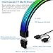 Sirlyr RGB 8 Pin PCIE Cable,Bright ARGB GPU Cables Extension for RTX 3060 4060 4070 Radeon RX 6600 580 Graphics Card Power Supply 5V3Pin PC Case Accessory Black