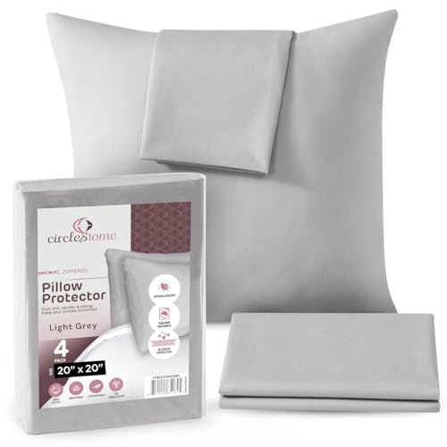 CIRCLESHOME Cotton Pillow Protectors 20x20 2-Pack