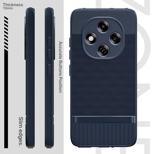 Image of Pikkme Back Cover for Oppo F31 Pro 5G Camera Protection 3D Hexa Cube Design Silicone Protective Bumper Case (Blue)