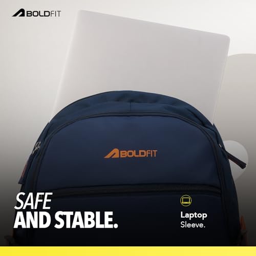 Image of Boldfit Laptop Backpack for Men & Women Premium Stylish Bags Ideal College Bag, Office Backpack & Travel Bag Water-Resistant with Bottle Holder