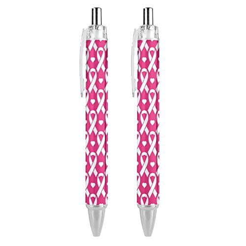Lot De 50 Stylos à Bille Ruban Rose/bleu - Pour Sensibilisation Cancer, Cadeau Ou Bureau