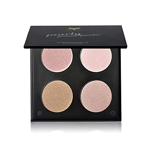 Tanali Contour Highlighter Powder Palette -4 Color Matte Glitter Foundation Face Makeup Compact Set (#2)