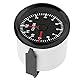 Aramox Universal Dial Clock Meter,2in/52mm Clock Gauge Instrument 0-12 Stundenzähler Rote Hintergrundbeleuchtung 12V/24V für Auto Boot Yacht Motorrad(Schwarzes Zifferblatt Schwarzer Rahmen)