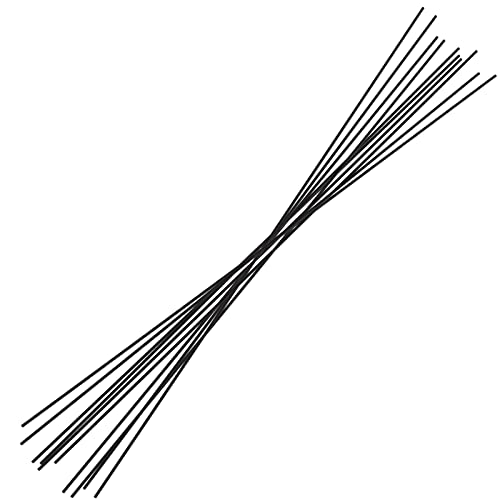 Fibre de carbone 100% mate 2 x 420 mm Lot de 10 tiges haute densité pour squelette fait main