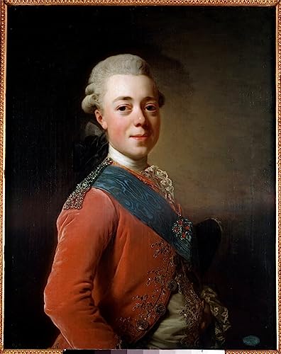 Affiche Toile Portrait de Paul Ier par Alexander Roslin pour Salon et Décoration Murale Chic