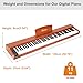 RUICAIKUN Keyboard Piano,88 Key Full-Size Standard Semi Weighted Keys Electric Piano Keyboard with Triple Pedal,128 Rhythms 380 Tones,2x20w Speakers Digital Piano for Home (Nut-brown)