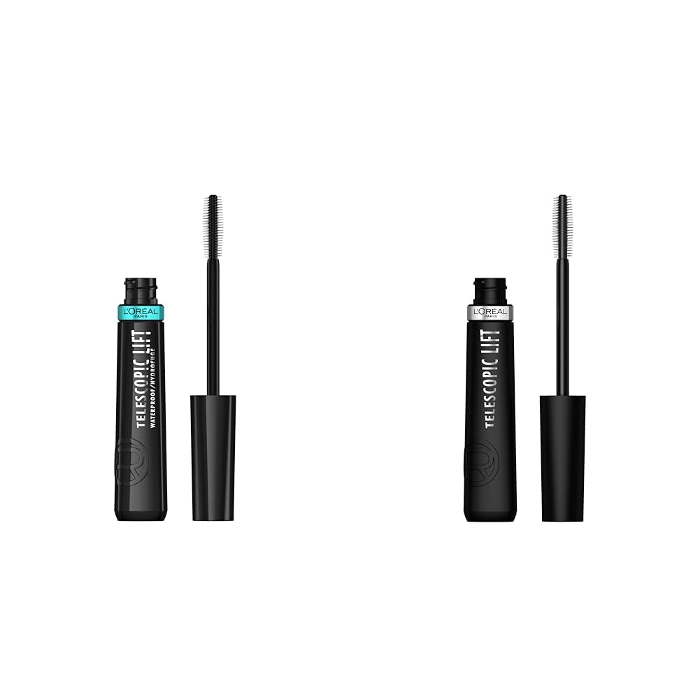 L’Oréal Paris Telescopic Lift Mascara, Lengthening and Volumizing Eye Makeup & Telescopic Lift Washable Mascara, Lengthening and Volumizing Eye Makeup