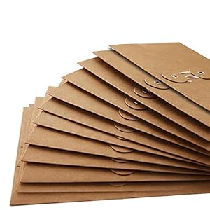 Kingwedding 12 Stück Kraftpapier Umschläge KI-26