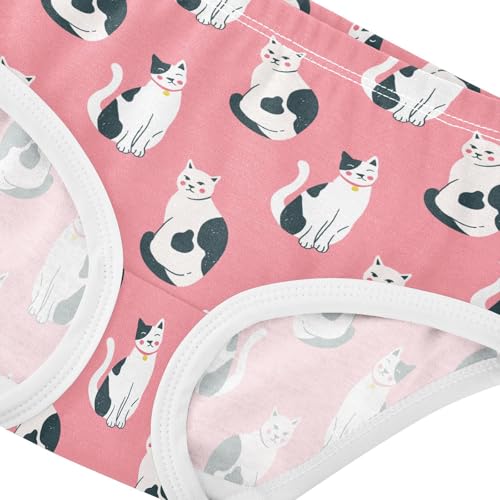 Girls' Underwear Cute Cat Cotton Stretch Comfort Toddler Panties4