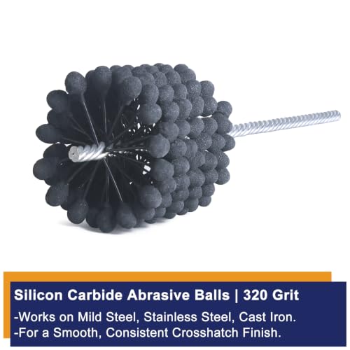 Image of Garhgi 3.350 inch(85mm) Cylinder Honing Tool, 320 Grit Flexible Resilient Balls