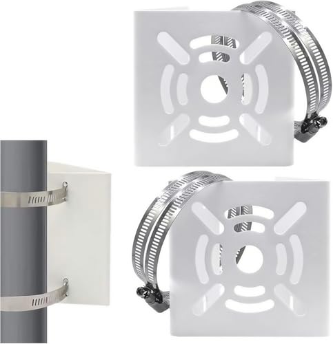 2-Set Heavy Duty Metal Pole Mount Adapter for Hikvision/Dahua Dome