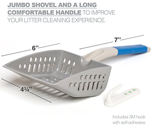 Petfusion Quickscoop Large Cat Litter Scoop. Flat Leading Edge Easily Scoops Underneath Cat Litter. Stronger Abs Plastic. Non-Stick Coating. Superior Hygiene #TOP4