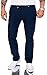 Produktbild Rock Creek Herren Leinen-Optik Hose Stoffhose Sommerhose Regular Fit Chino Hosen Männer Hose Gummizug Herrenhosen Lang Strandhose RC-2152 Petrolblau W34 L32
