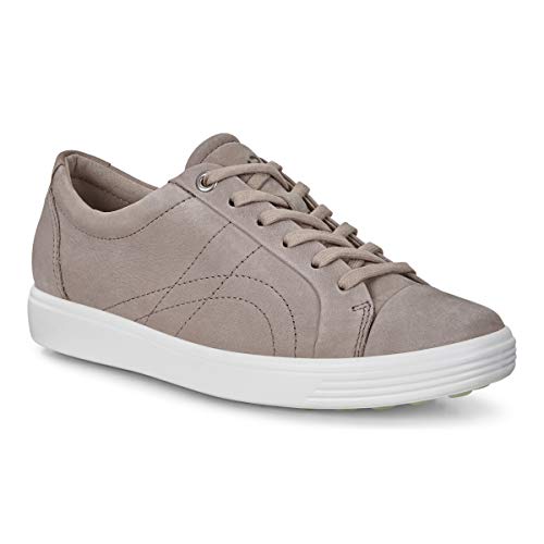 ECCO Women's Soft 7 Stitch Tie Sneaker, Warm Grey, 38 M EU