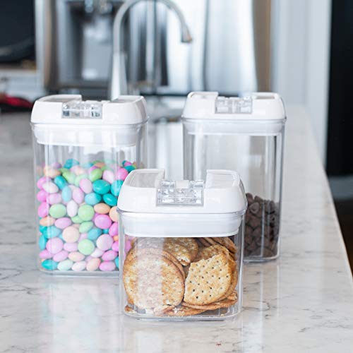 DRAGONN 6 Piece Airtight Food Storage Container Set, Keeps Food Fresh & Dry - Durable Plastic - BPA-Free, 6 Piece Set, DN-KW-FS06