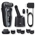 Braun Electric Shaver for Sensitive Skin, Wet & Dry Shave, Series 6 6075cc, With Beard Trimmer, Clean & Charge SmartCare…