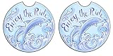 Barry Owens BV991 2 Car Coasters Enjoy The Ride Dolphins 2.6 Inches X 2.6 Inches X .2...