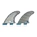 FCS II Performer Performance Core Carbon Quad Rear Surfboard Fins - Large