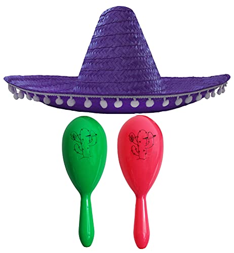Sombrero mexicain avec maracas : complétez votre costume de Mariachi adulte