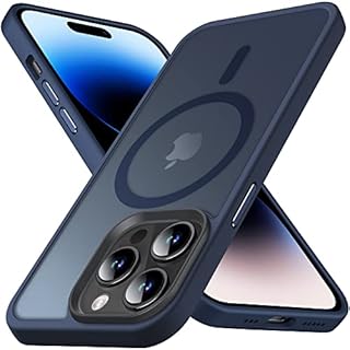 Anqrp Designed for iPhone 14 Pro Magnetic Case, Compatible with MagSafe [Military Shockproof] [Drop-Proof Grip] Matte Translucent TPU Protective Phone Cover for iPhone 14 Pro 6.1 inch, Blue