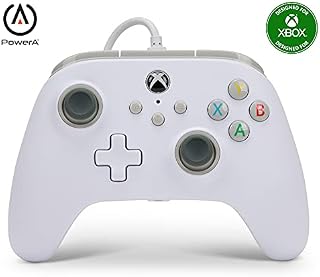 PowerA Wired Controller For Xbox Series X|S - White, Gamepad, Wired Video Game Controller, Gaming Controller, Works with Xbox One (Xbox Series X)