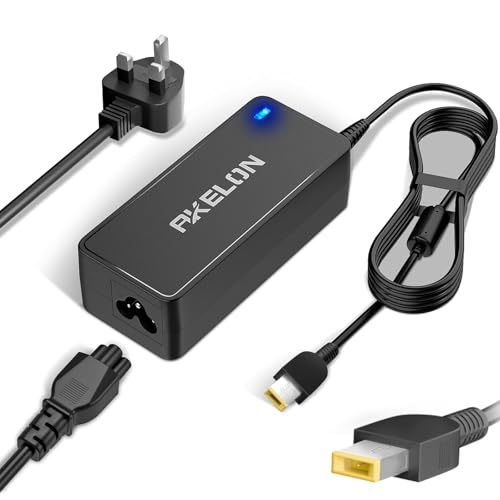 Image of 65W Laptop Charger for Lenovo, Yellow Square Tip for Lenovo Thinkpad T470 T470S T460 E531 E570 E560 L470 L460 L440 T440 T450 T540P X270 X250 X240 ADLX65NLC2A ADLX65NCC3A Notebook 20V 3.25A AC Adapter