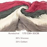 Glamexx24 Damski szal komin pętla szal lekki szal chusta miękka i przyjemna dla skóry, Czerwono-kremowo-czarny, 170 cm x 85 cm