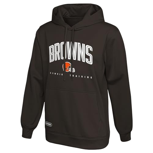 Outerstuff NFL Men's Cleveland Browns Pullover Performance Fleece Hoodie, Up Field Logo Size S by Outerstuff - Used condition - US$21.73
