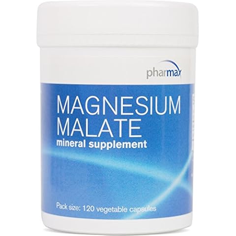 Pharmax Magnesium Malate | Supports Optimal Muscle, Tissue, Bone, and Tooth Health | 120 Capsules Cover