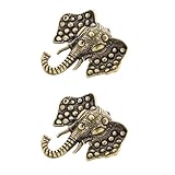 Poignée en forme de tête d'éléphant frappante : dotée d'un design unique de tête d'éléphant en laiton, cette poignée de porte sert de point focal artistique qui améliore l'esthétique générale de n'importe quelle armoire ou porte.