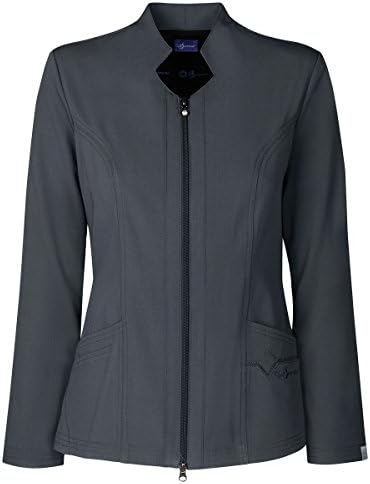 Sapphire Scrubs Women's Melrose Notched Jacket, Black Onyx, 2XL