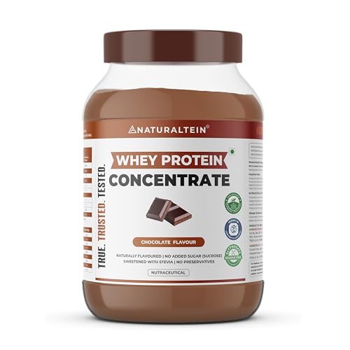 NATURALTEIN Natural Whey Protein Concentrate Chocolate - 1 kg (Na...