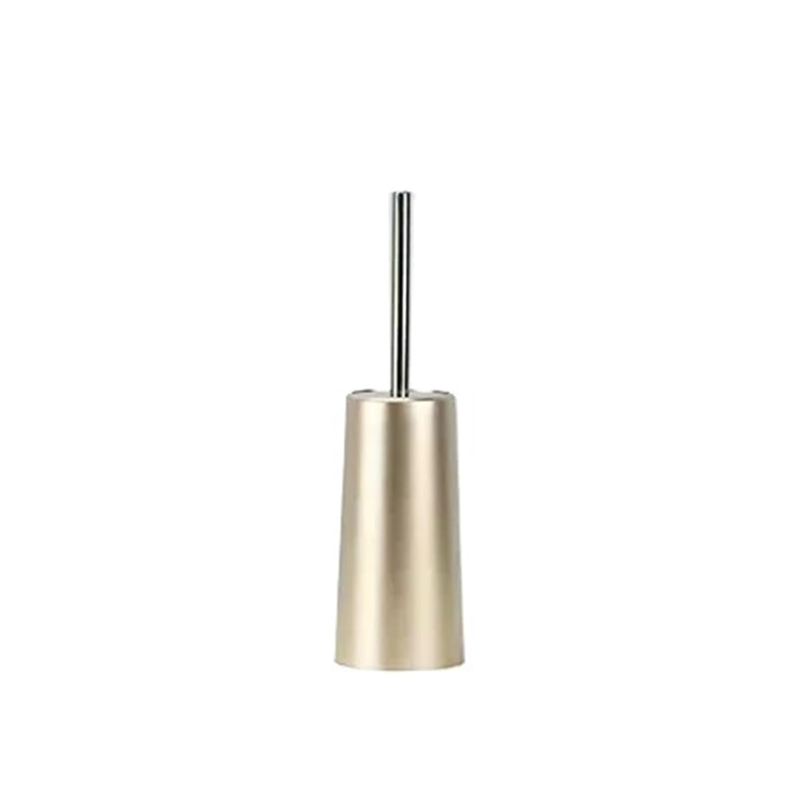 Toilet Brush Golden Toilet Brush with Holder Wc Brush Bathroom Cleaning Brush Bath Accessories Household Floor Cleaning(Champagne gold)