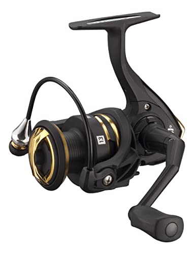 13 Fishing - Source R Spinning Reel - 5.2:1 Gear Ratio - 2.0 Size (Fresh) - SORR-5.2-2.0-CP, Black/Gold