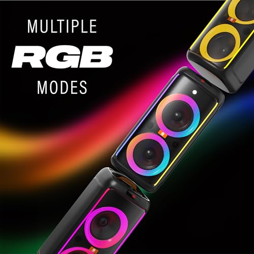 Image of Digimore PartyBox 120W Portable Karaoke Bluetooth Speaker with Wireless Mic | Dual Boom Box Speaker | RGB Party Lights | Deep Bass Sound | Type-C Charging | USB /TF /AUX for Home & Parties (D-1362)