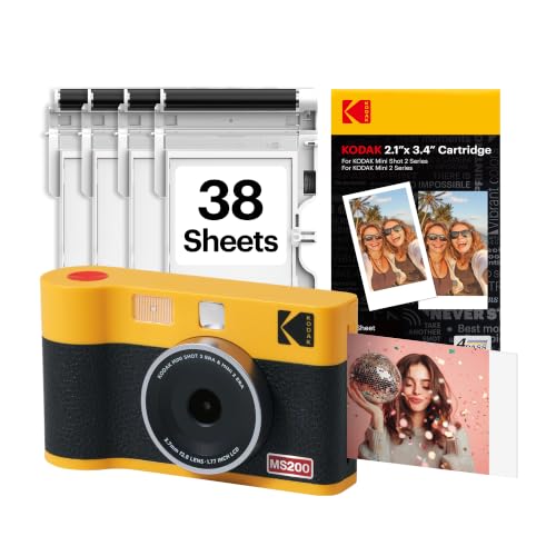 KODAK Mini Shot 2 ERA 2x3 Instant Camera, Photo Printer, 38 Sheet, Yellow by KODAK - Used condition - CA$108.15
